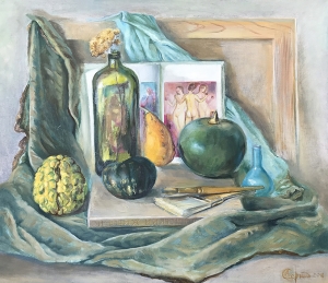 Still life with pumpkins