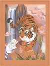 Tiger and waterfall
