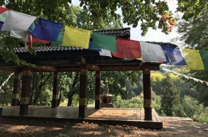 Meditation pavilion near the Stupa