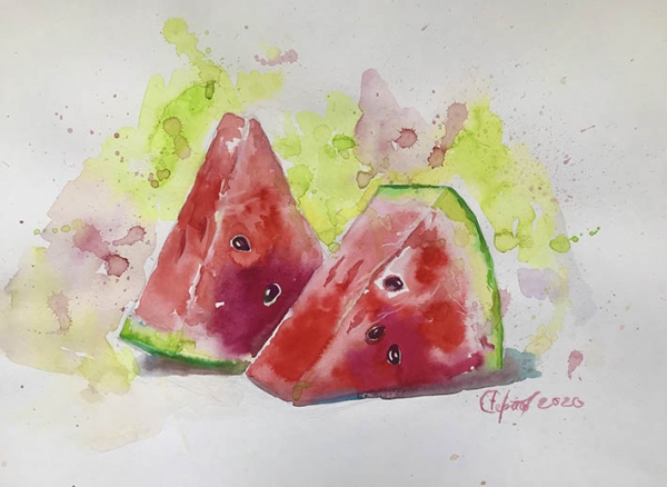 Slices of watermelon