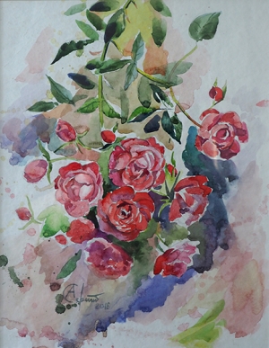 Small red roses