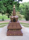 Stupa. View from poviglion for meditation